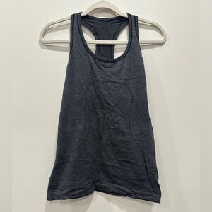 Lululemon Swiftly Tank Gray Black Stripe Size 8